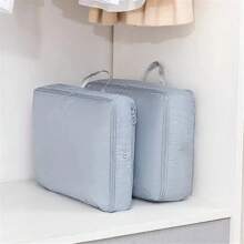 Nén Đóng Gói Khối Lập Phương Tủ Quần Áo Ngăn Kéo Áo khoác Puffer Lưu trữ Vali Hành Lý Có Thể Gập Lại Hộp Đựng Quần Áo Du Lịch Nén Túi Du Lịch Cần Thiết Cho Du Lịch Ba Lô Túi Du Lịch Vali Hành Lý Dụng Cụ Du Lịch Trở Lại Trường Học Di Chuyển Túi Sắp Xếp - Xám - Xem 3