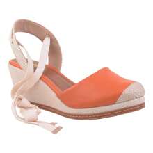 Women Flat Sandals - 亮橙色 - 查看 2