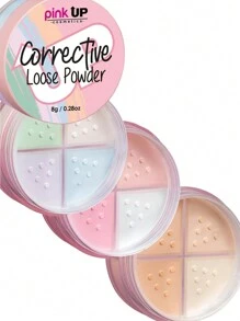 FASHIONITY Pink Up Colección 3 Correctores en polvo para rostro con acabado mate y micro destellos - Corrective Loose Powder - Translucent - Ver 5