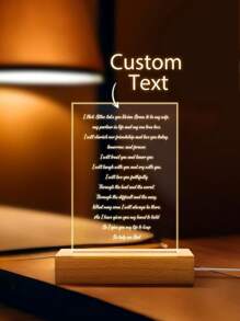 1 peça Luz Noturna Personalizada com seu texto ou foto, Cores Quentes, Lâmpada de Acrílico, Presentes Personalizados Exclusivos para Casal, Ideal para Presente de Aniversário, Presente de Dia dos Namorados, Presente de Aniversário, Presente de Casamento, Presente do Dia das Mães, Presente do Dia dos Pais, Presente de Melhor Amigo, Presente para Mãe/ Pai/ ela/ ele/ Namorada/ Namorado/ Esposa/ Marido/ Amigo