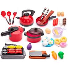 51 Pieces Kitchen Cooking Toys Set Pretend Toys Simulation Kitchen Kids Kitchen Accessories Toys Kitchen Accessories Gifts For Kids Girls Boys 3 Years Old And Up (Some Accessories Colors Are Shipped Randomly) - Multicolor - View 4