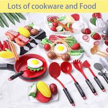 51 Pieces Kitchen Cooking Toys Set Pretend Toys Simulation Kitchen Kids Kitchen Accessories Toys Kitchen Accessories Gifts For Kids Girls Boys 3 Years Old And Up (Some Accessories Colors Are Shipped Randomly) - Multicolor - View 5