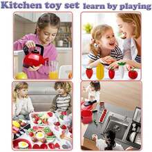 51 Pieces Kitchen Cooking Toys Set Pretend Toys Simulation Kitchen Kids Kitchen Accessories Toys Kitchen Accessories Gifts For Kids Girls Boys 3 Years Old And Up (Some Accessories Colors Are Shipped Randomly) - Multicolor - View 6