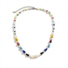 1 pièce Accessoire de mode masculine personnalisé et élégant, collier de perles de fantaisie de petites fleurs colorées pour la fête des pères et la rentrée scolaire