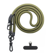 可調式斜跨式手機掛繩，黑白通用多功能掛繩，附有經典黑色固定卡/連接卡。 - 複色手機掛繩 - 查看 15