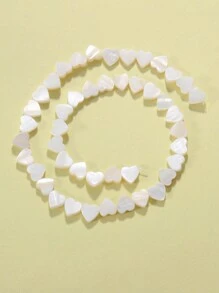 45 Stück herz-förmige DIY Perlen für Valentinstag