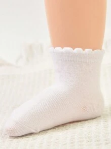 5 أزواج من جوارب الأطفال ذات اللون الصلب، مناسبة للاستخدام اليومي