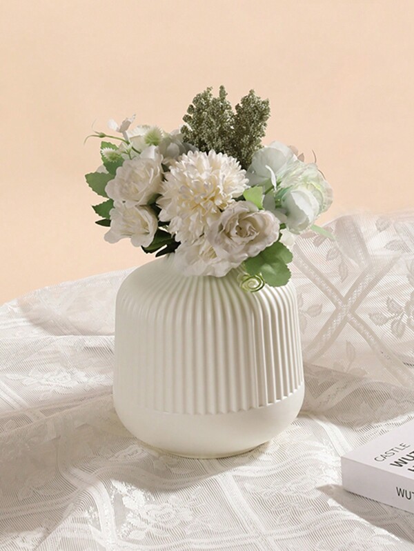 Nueva decoración de jarrón creativo estilo nórdico artesanía maceta de plantas decorativa contenedor de plástico de flores secas y húmedas (sin flores)