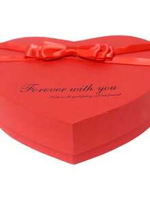 Caja para regalo Estuche De Corazon Con Flores Jabón +collar +aretes Regalo - Rojo - Ver 3