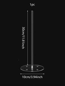 1pc Transparent Acrylic Ring-Shaped Donut Stand, Birthday/Party/Wedding Food Display Rack - Transparent - View 3