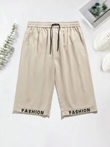 Conjunto de 3 piezas de Pantalones casuales para hombre delgados 3/4 para deportes al aire libre de moda para el verano - Negro - Ver 9