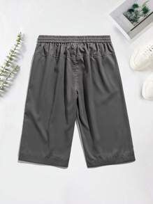Conjunto de 3 piezas de Pantalones casuales para hombre delgados 3/4 para deportes al aire libre de moda para el verano - Negro - Ver 8