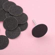 100 piezas/Caja Disco de papel de lija de repuesto para lima de pies, removedor de callosidades y piel muerta fácil de usar - Negro - Ver 10