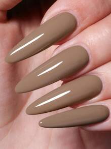 XEIJAYI 1件装15毫升美甲凝胶套装 UV LED可卸甲油胶：用色彩缤纷的慕斯凝胶指甲油发挥创意，在家打造沙龙美甲DIY美甲 - 巧克力棕 - 查看 4