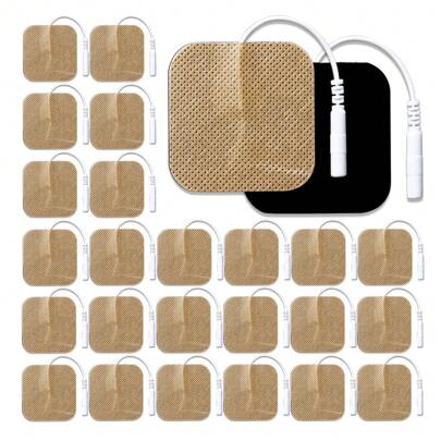 10/20/50/100Pcs TENS Unit Pads 5x5cm Reusable Latex-Free Replacement Pads Electrode Pads With Upgraded Sticky Electrode Pads Gel And Non-Irritating Design For Muscle Stimulator