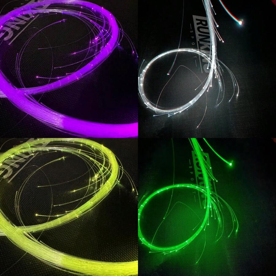 LED Fiber Optic Light Up Dancing Whip Rechargeable 7Color Changing