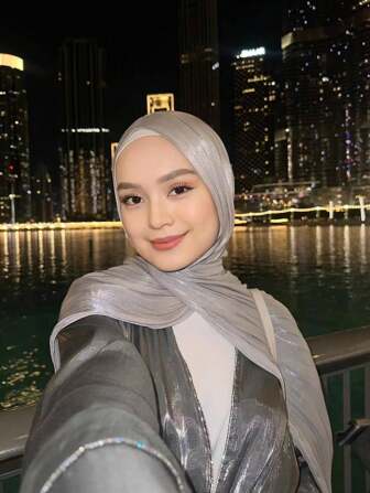 1 件女士纯色柔软丝绸岛围巾阿拉伯休闲头巾保守纯色头巾适合日常使用头巾适合阿巴亚女士面纱