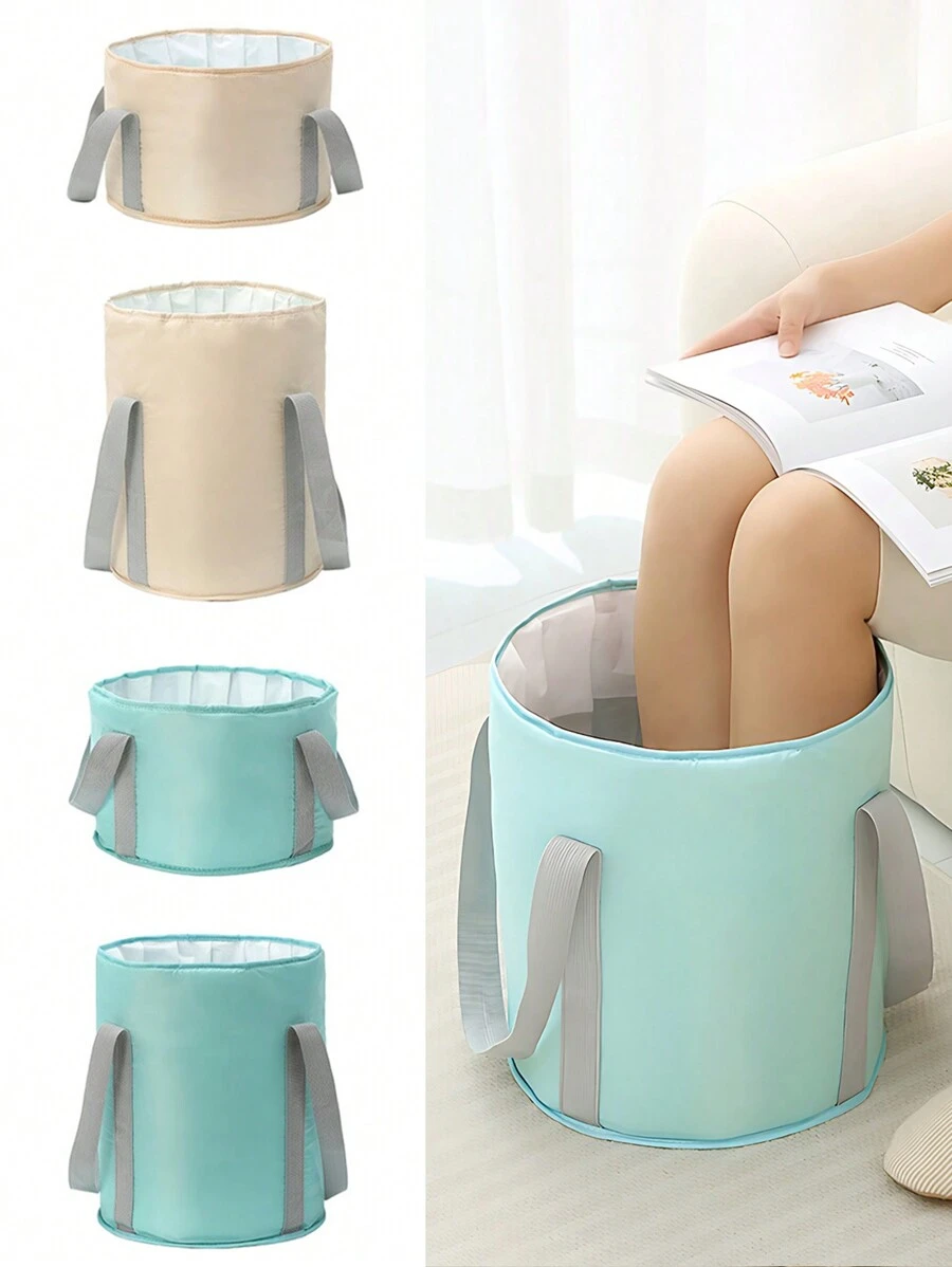 1 pieza de cuenco de baño de pies portátil plegable - Alivia y refresca tus pies en cualquier lugar y en cualquier momento para mujeres y hombres