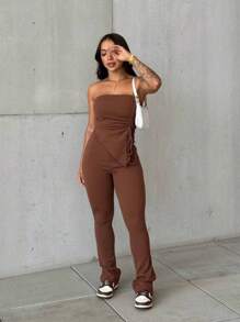 Women Two-Piece Outfits - Rỉ Nâu - Xem 1