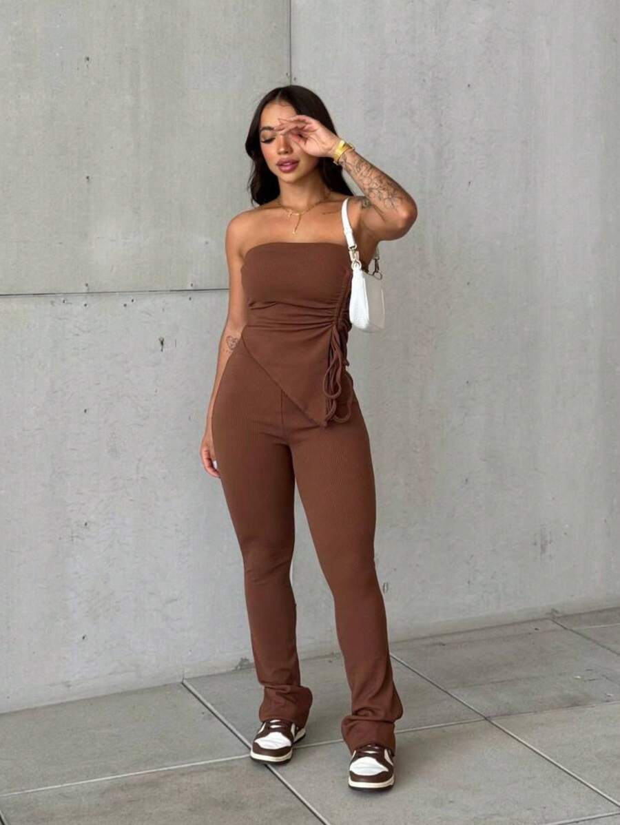 Women Two-Piece Outfits - Rỉ Nâu - Xem 1