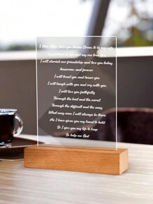 1 peça Luz Noturna Personalizada com seu texto ou foto, Cores Quentes, Lâmpada de Acrílico, Presentes Personalizados Exclusivos para Casal, Ideal para Presente de Aniversário, Presente de Dia dos Namorados, Presente de Aniversário, Presente de Casamento, Presente do Dia das Mães, Presente do Dia dos Pais, Presente de Melhor Amigo, Presente para Mãe/ Pai/ ela/ ele/ Namorada/ Namorado/ Esposa/ Marido/ Amigo