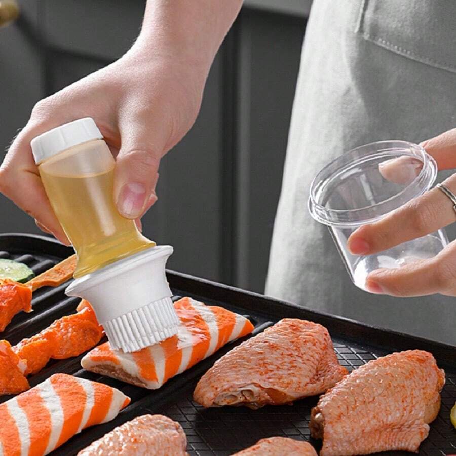 1入組色彩靚麗的矽膠刷組 - 耐高溫，易於清洗，適用於烘焙、燒烤、露營