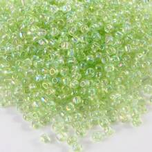 600 peças de Contas de Semente Coloridas e Folheadas Transparentes de Vidro de 3mm Materiais para Fazer Jóias Artesanais Para Pulseiras, Colares, Brincos, Bordados, Franjas, Roupas, Acessórios Para Fazer Jóias Femininas