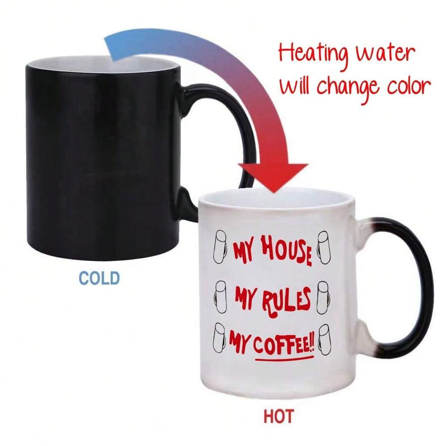 Color Changing Cup MY HOUSE Heat Sensitive Mug That Changes Color When