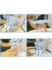 Random Color 1pc Cute Mini Water Dispenser For Children Kids Gift Cold/Warm Water Juice Milk Drinking Fountain Simulation Cartoon Design Kitchen Toy Halloween Party Christmas Gift - Pink - View 8