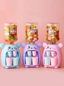 Random Color 1pc Cute Mini Water Dispenser For Children Kids Gift Cold/Warm Water Juice Milk Drinking Fountain Simulation Cartoon Design Kitchen Toy Halloween Party Christmas Gift - Pink - View 6