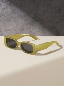 1/2/3 pares de gafas de sol rectangulares pequeñas de moda para mujer, adecuadas para uso diario, versátiles y elegantes, ideales para salidas familiares, viajes, vacaciones en la playa, actividades al aire libre, etc. - Multicolor - Ver 4
