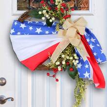 美國紀念日花冠新款跨境模擬花門花圈戶外庭院派對裝飾 - 彩色 - 查看 7