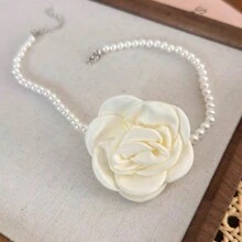 1 Bộ vòng cổ, vòng tay hoa hồng và ngọc trai giả thời trang 2024 mới, dây chuyền xương quai xanh cho phụ nữ ngày lễ tình nhân, mẹ, mẹ, ngày của mẹ, quà tặng - Nhiều màu - Xem 18