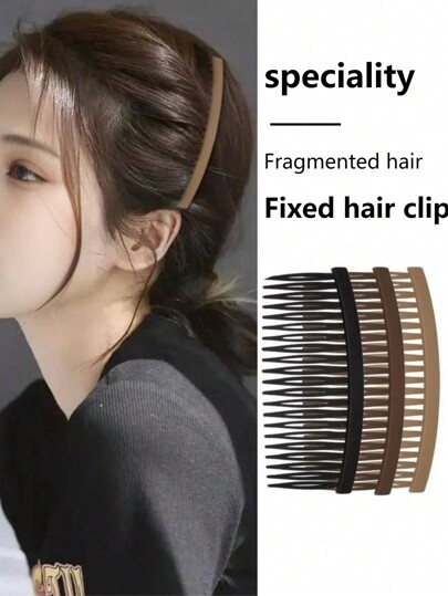 1/2/3 Nuovi pettini laterali a banana dall'Europa e dall'America, pettini alla moda e fermagli per capelli & mollette, pinze per capelli semplici e sciatte, nuovi fermagli per capelli stile spezzato, strumento per ordinare e afferrare i capelli, accessori per capelli, attrezzi per capelli, accessori per capelli ricci, autunno, viaggio, attrezzi per capelli, roba per capelli, roba, accessori per la bellezza, regali, viaggio, regali per donne, roba per capelli, regalini per calze