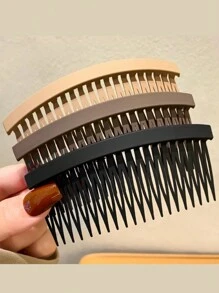 1/2/3 New Banana Hair Side Combs From Europe And America, Fashionable Comb And Hair Clips & Barrettes, Simple And Slouchy Hair Claws, New Broken Hair Styling Pins, Hair Sorting And Hair Hoop Gripping Tool