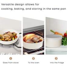 Caannasweis Pots And Pans Set Nonstick, Detachable Handle Cookware Sets, Stackable Induction Kitchen Cookware With Removable Handle