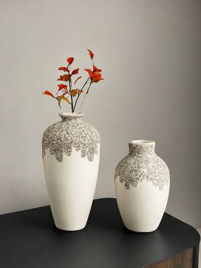 Nordic Modern Simple White Ceramic Vase, Home Living Room TV Cabinet Decor, Office Desk Dining Table Ornaments, Craft Rama Decoration Rama Gifts Birthday Graduation Home Decor Back To School Room Decor School Supplies Flower Vase Glass Vase