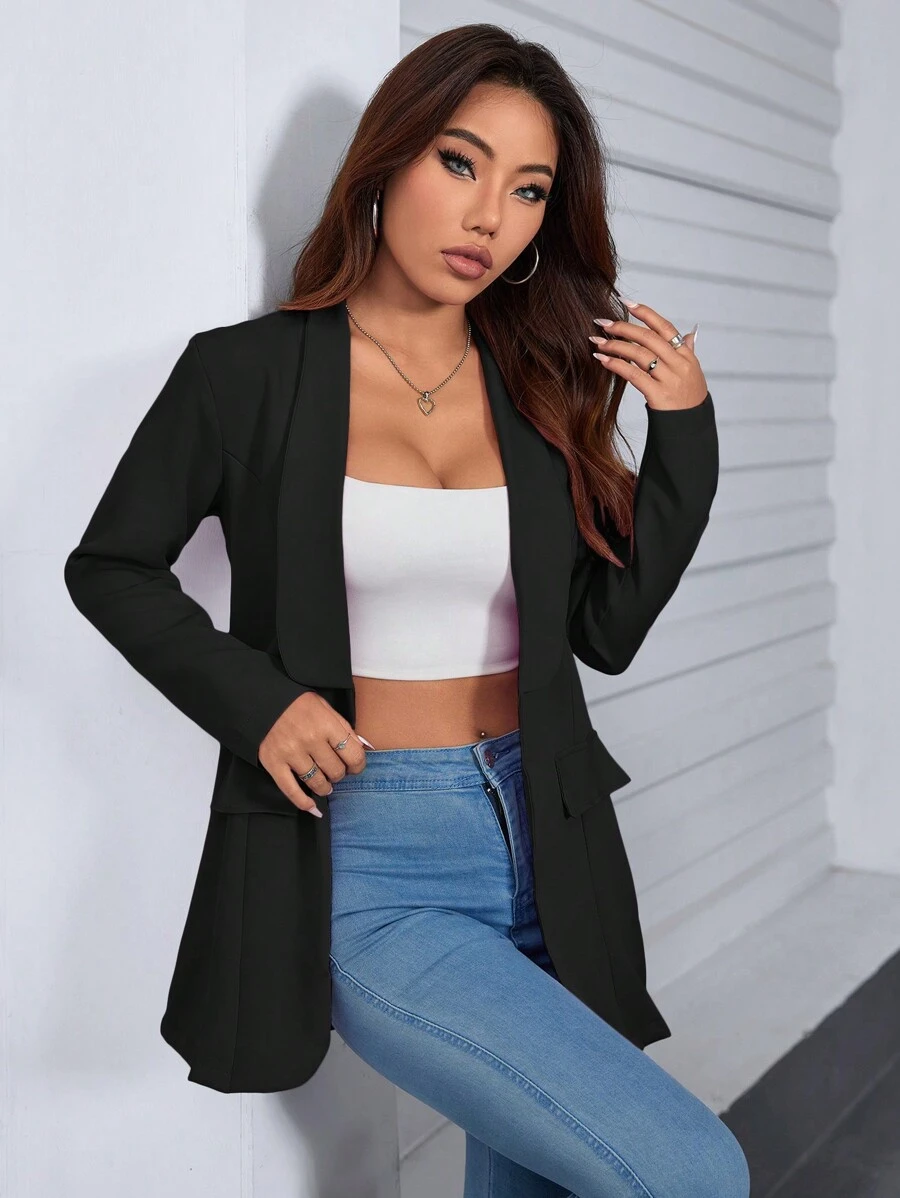 Women Blazers - Black - View 1