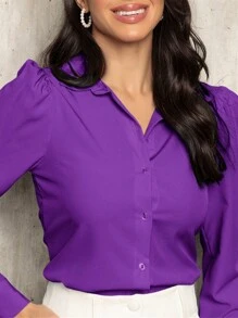 Women Blouses - Violet Purple - View 3