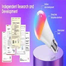 4pcs Smart Light Bulb, RGB+CW LED Bulbs Color Changing Light Bulb APP Remote Control, A19 E26 9W, 900LM Home Lighting, Music Sync,Memory,WIFI, Timer, Appliance Bulbs - White - View 9