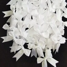 50入組大布製蝴蝶尾形狀褐帶禮物包裝彩色可愛蝴蝶結，適用於裝飾糖果、蛋糕、爆米花並封口禮物袋，適用於派對裝飾