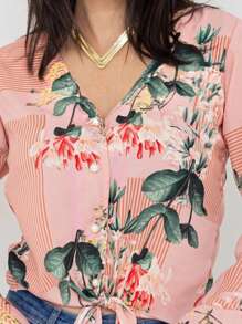 Women Blouses - 淺粉色 - 查看 2