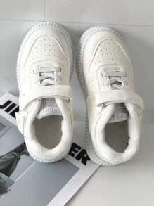 1雙秋冬女童保暖內襯兒童運動鞋男童女童軟底防滑戶外休閒運動鞋 - 白色 - 查看 4