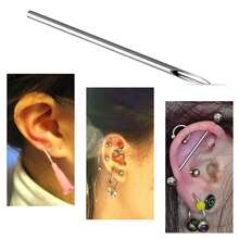5pcs Disposable Sterile Body Piercing Needles 12G 14G 16G 18G 20G Tattoo Needle For Navel Nipple Lip Ring Kit Surgical Tools