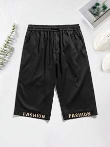 Conjunto de 3 piezas de Pantalones casuales para hombre delgados 3/4 para deportes al aire libre de moda para el verano - Negro - Ver 3