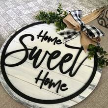 Colgador de puerta de "Home Sweet Home", decoracion de puerta principal, Colgador de puerta de "Home Sweet Home", decor de "Home Sweet Home", decoraciones de "Home Sweet Home", Corona de "Home Sweet Home", Corona de bienvenida para la puerta de entrada, Regalo colgante para la decoración de interiores y exteriores en granjas, bares, salas y hogares.