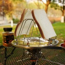 1pc,Versatile Stainless Steel Portable Toaster Grill - Perfect For Camping & BBQ Enthusiasts, , Easy To Carry - Silver - View 6