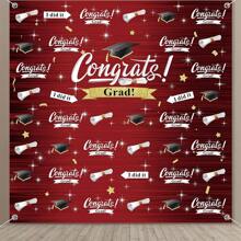 Graduation Season Props School Graduation Ceremony Graduation Party Decoration Background Cloth Congratulatory Graduation Background Graduation Ceremony Banner Photobooth Props - Multicolor - View 4