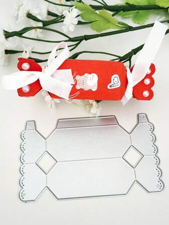 1/2/5 件糖果包装纸图案模切模板，金属碳钢模具，DIY 手工相册剪贴簿粘贴，生日贺卡装饰（需要切割两次才能形成糖果形包装纸）