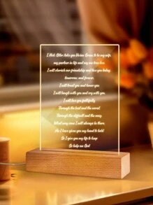 1 peça Luz Noturna Personalizada com seu texto ou foto, Cores Quentes, Lâmpada de Acrílico, Presentes Personalizados Exclusivos para Casal, Ideal para Presente de Aniversário, Presente de Dia dos Namorados, Presente de Aniversário, Presente de Casamento, Presente do Dia das Mães, Presente do Dia dos Pais, Presente de Melhor Amigo, Presente para Mãe/ Pai/ ela/ ele/ Namorada/ Namorado/ Esposa/ Marido/ Amigo